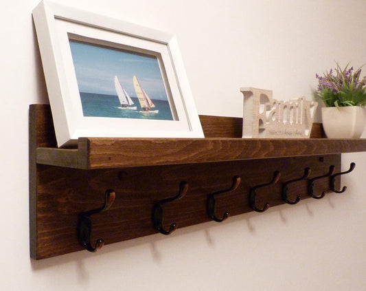 Coat Rack with Ledge | Wall Coat Rack | Coat Rack with Shelf | Shelf with Ledge